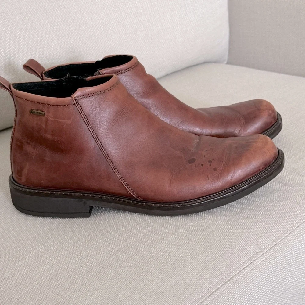 ECCO Men's Holton Plain Toe Gore-tex Chelsea Boot Size 46